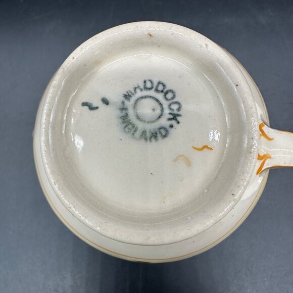 Vintage Floral Creamer Sugar Bowl Set 1920s Art Nouveau John Maddock & Sons - Picture 8 of 10